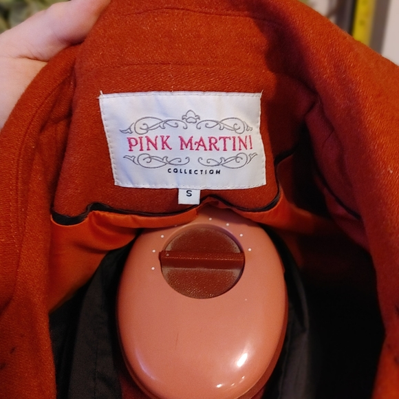 NWOT Pink Martini orange wool coat - Picture 5 of 6